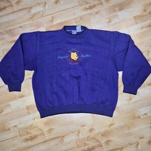 Vintage‎ Winnie the Pooh Boxy Crewneck Unisex Adult Size 1X Purple 90s